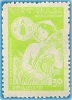 (1982-001) Марка Вьетнам "Урожай риса"  светло-зеленая  Всемирный день продовольствия III Θ