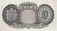(№P-15b) Банкнота Багамские острова 1953 год 1 Pound "Багамский фунт"
