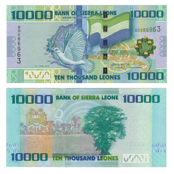 () Банкнота Сьерра-Леоне 2010 год 10 000  &quot;&quot;   UNC