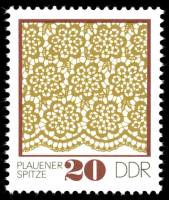 (1974-060) Марка Германия (ГДР) "Узор (2)"    Кружево III Θ
