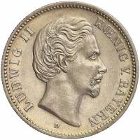 () Монета Германия (Империя) 1876 год 2  ""   Биметалл (Серебро - Ниобиум)  UNC