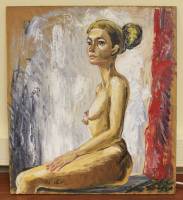 Картина В.М. Чуркин "Обнажённая натура. №15", 40х45 масло, оргалит, 2004 г. (см. фото)