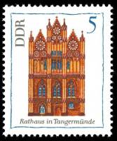 (1969-001) Марка Германия (ГДР) "Мэрия, Тангермюнд"    Архитектура III Θ