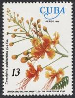 (1977-033) Марка Куба "Цезальпиния"    Цветы III Θ