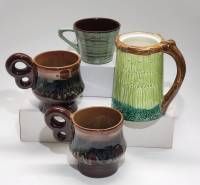 Набор Кружки чашки чайные 3 шт и Шутиха Напейся (ЗИК) не облейся керамика глазурь