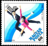 (1979-070) Марка Венгрия "Фигурное катание"    Зимние ОИ 1980, Лейк Плейсид III Θ