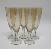 Набор стаканов 5 шт, цветное стело, СССР (сост. на фото)