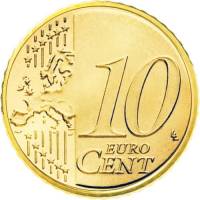 (2014) Монета Италия 2014 год 10 центов  2. Новая карта ЕС Северное золото  UNC