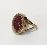 Часы-перстень Чайка позолота 17 камней на ходу