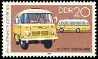 (1982-089) Марка Германия (ГДР) "Автобус"    Транспорт III O