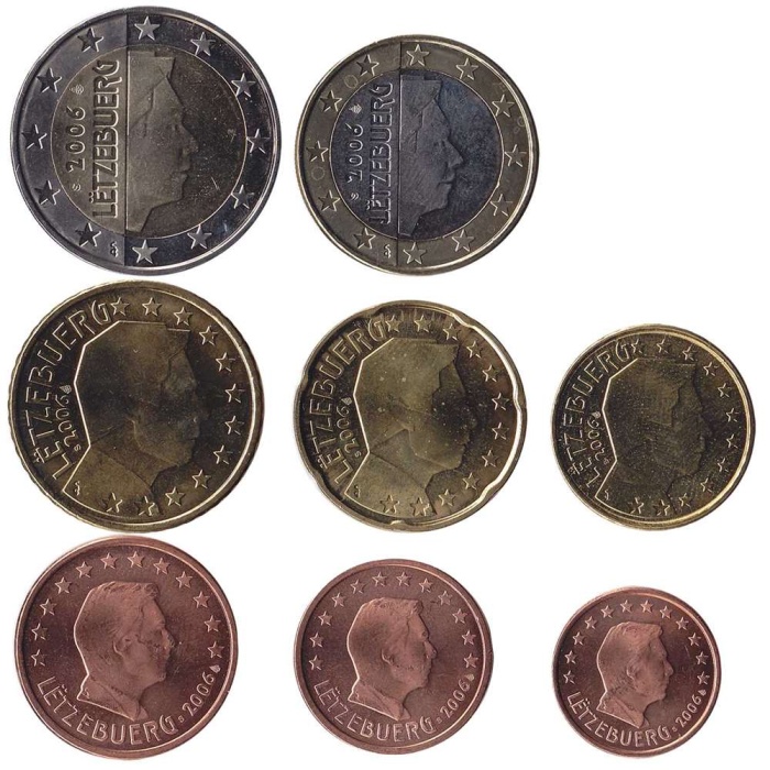 (2006) Набор монет Евро Люксембург 2006 год    UNC