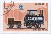 (1986-039) Марка Куба "США 1829"    Локомотивы III O