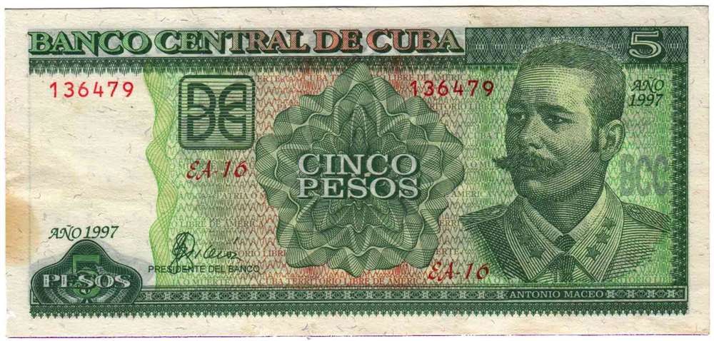 () Банкнота Куба 1997 год 5  &quot;&quot;   XF
