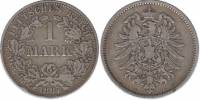 (1887A) Монета Германия (Империя) 1887 год 1 марка   Серебро Ag 900  VF