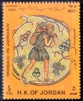 (№1989-1436) Марка Иордания 1989 год "Мозаику в Иордании", Гашеная