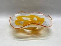 Ваза блюдо цветное стекло