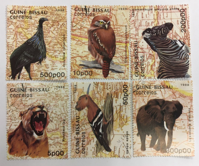 (--) Набор марок Гвинея-Бисау &quot;6 шт.&quot;  Гашёные  , III Θ