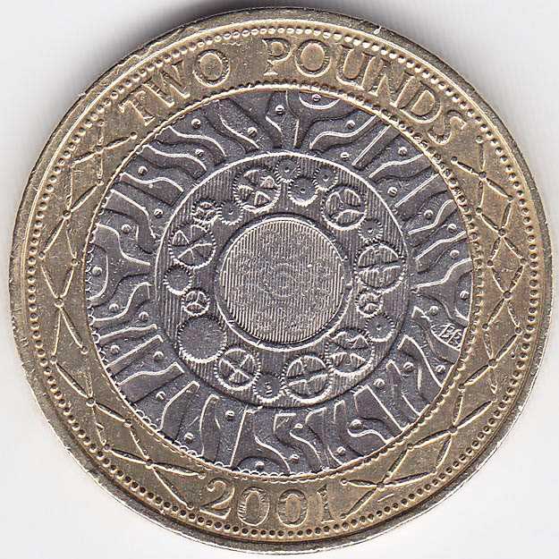 (2001) Монета Великобритания 2001 год 2 фунта &quot;Технологические достижения&quot;  Биметалл  XF