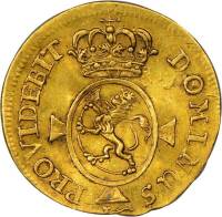 (№1669km81) Монета Норвегия 1669 год 1/2 Ducat (Дата)