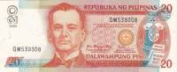 (2009) Банкнота Филиппины 2009 год 20 песо "Мануэль Кесон"   UNC