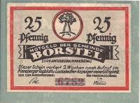(№1921) Банкнота Германия 1921 год "25 Pfennig"
