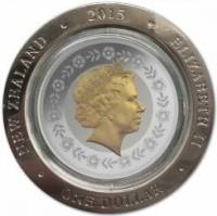 (№2015) Монета Новая Зеландия 2015 год 1 Dollar (Долгоправящий Монарх. Worldrsquo)