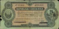 (№1865P-104) Банкнота Коста-Рика 1865 год "10 Pesos"