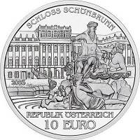 (003) Монета Австрия 2003 год 10 евро "Дворец Шёнбрунн"  Серебро Ag 925  UNC