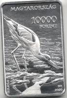 (2020) Монета Венгрия 2020 год 10000 форинтов "Цапля"  Серебро Ag 925  PROOF