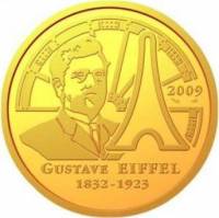 (№2009km1605) Монета Франция 2009 год 500 Euro (Гюстав Эйфель)