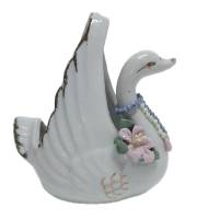 Конфетница "Лебедь", фарфор, лепка, позолота, СССР (Сост. отл)