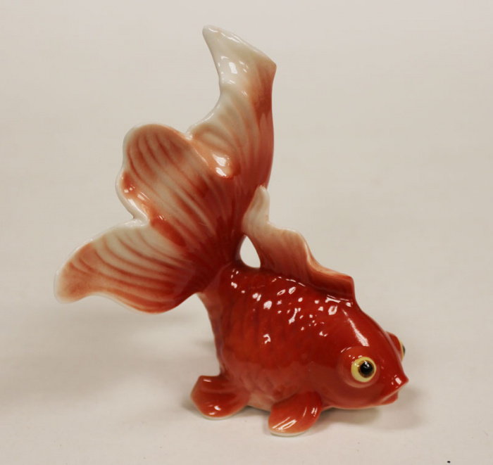 Фигурка &quot;Золотая рыбка&quot;, керамика (состояние на фото)