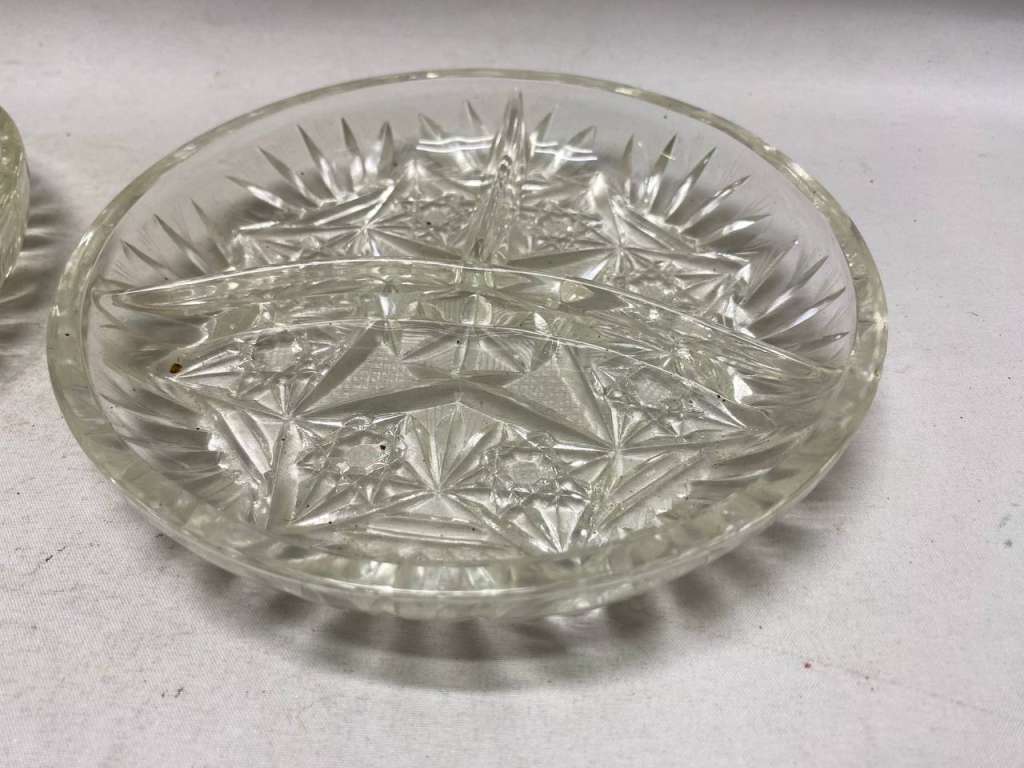 Менажница хрусталь СССР, 2 шт