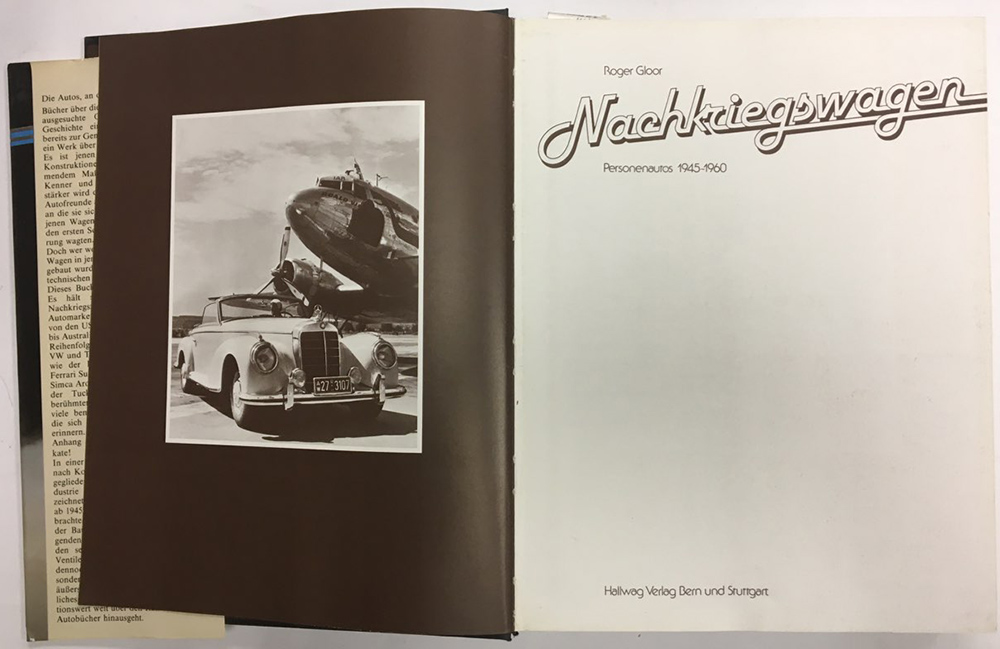 Книга-альбом &quot;Nachkriegswagen&quot; R. Gloor Чехия 1981 Твёрдая обл. + суперобл 397 с. С ч/б илл