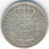 (№1780km207.2) Монета Бразилия 1780 год 640 Reacute;is (Высокая корона)