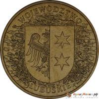 075 Монета Польша 2004 год 2 злотых Воеводство Любушское  Латунь  UNC