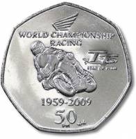 () Монета Остров Мэн 2009 год 50 пенсов ""  Медь-Никель  AU
