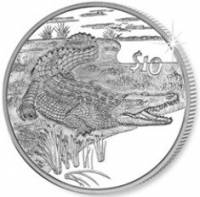 (№2005) Монета Сьерра-Леоне 2005 год 10 Dollars (Крокодил)