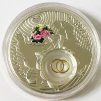 Монета Ниуэ 2012 год 2 доллара "Счастья и любви" PROOF, цветная (серебро 925)