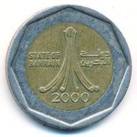  Монета Бахрейн 2000 год 500     Биметалл  UNC