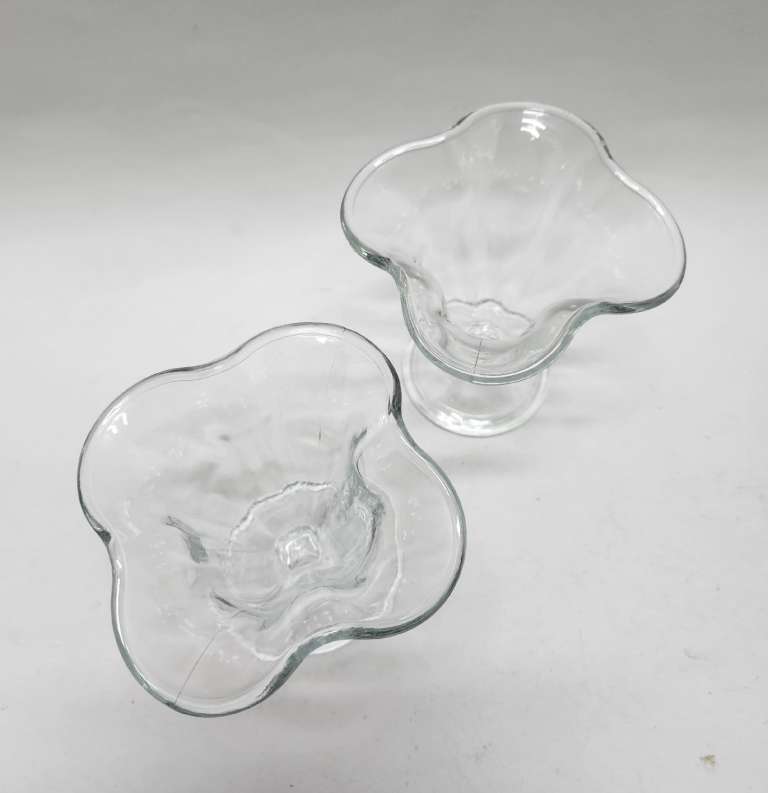 Креманки высокие 2 шт стекло прозрачное