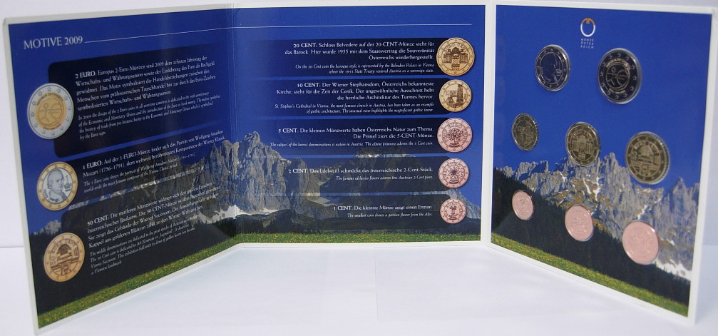 () Набор монет Австрия 2009 год &quot;&quot;   Буклет
