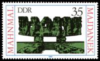 (1980-068) Марка Германия (ГДР) "Майданек"    Мемориалы III Θ