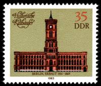 (1983-016) Марка Германия (ГДР) "Берлин (1863-1869)"    Городские ратуши III Θ