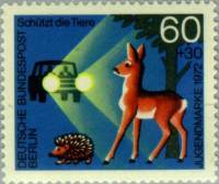 (1972-012) Марка Германия (ФРГ) "Животные на дороге"    Защита животных III O