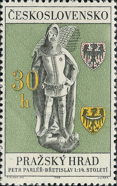 (1968-028) Марка Чехословакия &quot;Надгробие &quot; ,  III Θ