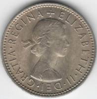 (1965) Монета Великобритания 1965 год 1 шиллинг "Елизавета II"  Шотландский герб Медь-Никель  XF