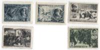 1942-03-6 09 Серия Набор марок 5 шт СССР  Герои Великой Отечественной войны II O