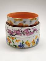 Салатники миски 3 шт фарфор рисунок цветы фрукты