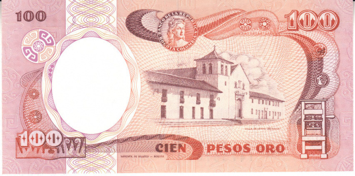 (,) Банкнота Колумбия 1983 год 100 песо &quot;Антонио Нариньо&quot;   UNC